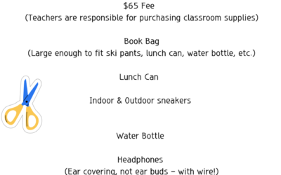 K-5 Supply List 2026-2027